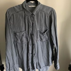 gray Abercrombie and Fitch button down